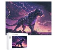500 PCS Jigsaw Puzzles for Adults Teenagerss Thundering Leopard Storm -3 Puzzles for Adults Hands-on Game Precision Cutting Parent-child Interaction 500 PCS