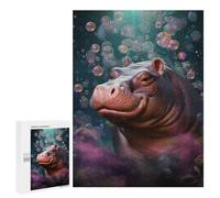 500 PCS Jigsaw Puzzles for Adults Teenagerss Underwater Hippo Adventure-2 Puzzles for Adults Hands-on Game Precision Cutting Parent-child Interaction 500 PCS
