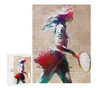 500 PCS Jigsaw Puzzles for Adults Tennis Player Sport Jigsaw for Adults Brain Teaser Game Birthday Present Difficult And Challenge 500 PCS