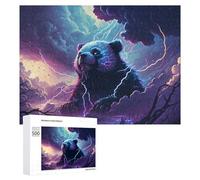 500 PCS Jigsaw Puzzles for Adults Thundering Panda Storm -5 Adult Puzzles Toy Wall Decor But Fun And Humorous Parent-child Interaction 500 PCS