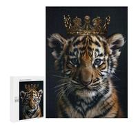 500 PCS Jigsaw Puzzles for Adults Tiger Animal Cute King Jigsaw for Adults Brain Teaser Game Birthday Present Difficult And Challenge 500 PCS