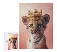 500 PCS Jigsaw Puzzles for Adults Tiger Cub King Jigsaw for Adults Relax Games Hand Speed Race for Is Ideal As A Gift 500 PCS