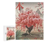 500 PCS Jigsaw Puzzles for Adults Traditional Japanese Tree Jigsaw for Adults Brain Teaser Game Birthday Present Difficult And Challenge 500 PCS