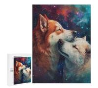 500 PCS Jigsaw Puzzles for Adults Two Dogs In Love Jigsaw for Adults Brain Teaser Game Birthday Present Difficult And Challenge 500 PCS