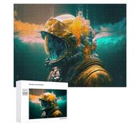 500 PCS Jigsaw Puzzles for Adults Underwater Astronaut Adventure -1 Jigsaw for Adults Family Games Presents for Women Parent-child Interaction 500 PCS
