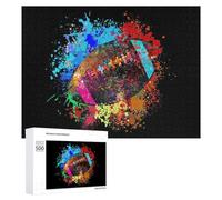 500 PCS Jigsaw Puzzles for Adults Vibrant Football Artwork Teenagers Puzzles Hands-on Game Improve Memory Parent-child Interaction 500 PCS