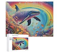 500 PCS Jigsaw Puzzles for Adults Whale Rainbow Underwater Paradise Jigsaw for Adults Relax Games For Family Fun for Is Ideal As A Gift 500 PCS
