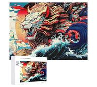 500 PCS Jigsaw Puzzles for Adults Whimsical Waves A Lion's Tale Teenagers Puzzles Hands-on Game Improve Memory Parent-child Interaction 500 PCS
