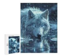 500 PCS Jigsaw Puzzles for Adults Wild Wolf in The Snow Puzzles for Adults Fun Games Precision Cutting Birthday And Unique Gifts 500 PCS