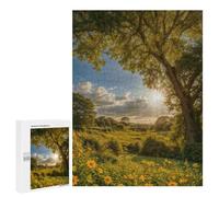 500 PCS Jigsaw Puzzles for Adults Wildflower Field at Dawn Jigsaw for Adults Brain Teaser Game Birthday Present Difficult And Challenge 500 PCS