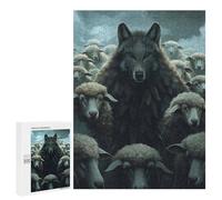 500 PCS Jigsaw Puzzles for Adults Wolf Mask Sheep Art Jigsaw for Adults Relax Games Hand Speed Race for Is Ideal As A Gift 500 PCS