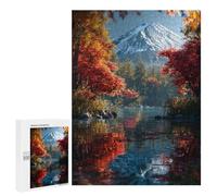 500 PCS Jigsaw Puzzles for Teenagers Autumnal Serenity with Snow-Capped Mountain Jigsaw Puzzles for Adults Improve Memory Difficult And Challenge Brainteaser Family Games 500 PCS
