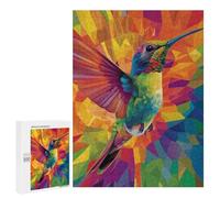 500 PCS Jigsaw Puzzles for Teenagers Colorful Hummingbird Art Print-3 Adult Jigsaw Puzzles Pattern Assembly Help The Brain Exercise Challenging Game Toys 500 PCS