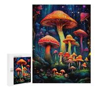 500 PCS Jigsaw Puzzles for Teenagers Enchanted Mushroom Forest-1 Jigsaw Puzzles for Adults Improve Memory Difficult And Challenge Brainteaser Family Games 500 PCS