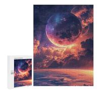 500 PCS Jigsaw Puzzles for Teenagers Galactic Sunset Fantasy Jigsaw Puzzles for Adults Improve Memory Difficult And Challenge Brainteaser Family Games 500 PCS