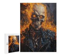 500 PCS Jigsaw Puzzles for Teenagers Ghost Rider Art Print Jigsaw Puzzles for Adults Improve Memory Difficult And Challenge Brainteaser Family Games 500 PCS