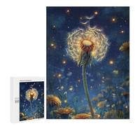 500 PCS Jigsaw Puzzles for Teenagers Glowing Dandelion Night Scene-1 Jigsaw Puzzles for Adults Improve Memory Difficult And Challenge Brainteaser Family Games 500 PCS