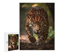 500 PCS Jigsaw Puzzles for Teenagers Jaguar in Amazon Rainforest-2 Puzzles for Teenagers Precision Cutting Help The Brain Exercise Stress Reduction Gifts 500 PCS