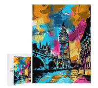 500 PCS Jigsaw Puzzles for Teenagers London's Vibrant Big Ben -1 Jigsaw Puzzles for Adults Improve Memory Difficult And Challenge Brainteaser Family Games 500 PCS