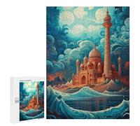 500 PCS Jigsaw Puzzles for Teenagers Magical Night Castle Adult Jigsaw Puzzles Pattern Assembly Help The Brain Exercise Challenging Game Toys 500 PCS