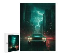 500 PCS Jigsaw Puzzles for Teenagers Thundering City Drive Adult Jigsaw Puzzles Pattern Assembly Help The Brain Exercise Challenging Game Toys 500 PCS