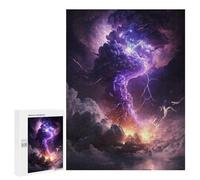 500 PCS Jigsaw Puzzles for Teenagers Thunderstorm with Lightning Strikes Jigsaw Puzzles for Adults Improve Memory Difficult And Challenge Brainteaser Family Games 500 PCS