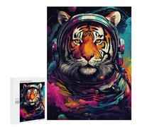 500 PCS Jigsaw Puzzles for Teenagers Tiger Astronaut Space Artwork Puzzles for Teenagers Precision Cutting Help The Brain Exercise Stress Reduction Gifts 500 PCS