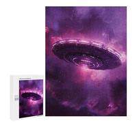 500 PCS Jigsaw Puzzles for Teenagers UFO in Space -1 Adult Jigsaw Puzzles Pattern Assembly Help The Brain Exercise Challenging Game Toys 500 PCS