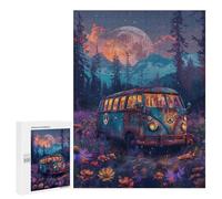 500 PCS Jigsaw Puzzles for Teenagers Vivid Van in Enchanted Forest Jigsaw Puzzles for Adults Improve Memory Difficult And Challenge Brainteaser Family Games 500 PCS