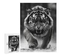 500 PCS Jigsaw Puzzles for Teenagers Wild Tiger Roar Adult Jigsaw Puzzles Pattern Assembly Help The Brain Exercise Challenging Game Toys 500 PCS