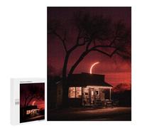 500 PCS Jigsaw Puzzles for Teenagerss 80s Neon Night Moon Jigsaw for Adults Hands-on Game Difficult Hard Unique Birthday And Gifts 500 PCS