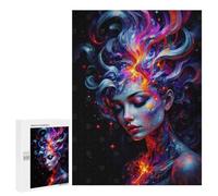 500 PCS Jigsaw Puzzles for Teenagerss Abstract Woman with Fire Puzzle For Teenagerss Difficult Challenge Educational Challenge Family Fun & Game Night 500 PCS
