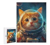 500 PCS Jigsaw Puzzles for Teenagerss Astronaut Cute Cartoon Cat Jigsaw for Adults Hands-on Game Difficult Hard Unique Birthday And Gifts 500 PCS