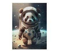 500 PCS Jigsaw Puzzles for Teenagerss Astronaut Space Panda Bear Teenagers Puzzles Brain Teaser Game Birthday Present Fun Activities at Home 500 PCS