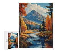 500 PCS Jigsaw Puzzles for Teenagerss Autumn Mountain River Adult Jigsaw Toy Wall Decor Precision Cutting Unique Birthday And Gifts 500 PCS