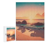 500 PCS Jigsaw Puzzles for Teenagerss Beautiful Beach Sunset Adult Jigsaw Toy Wall Decor Precision Cutting Unique Birthday And Gifts 500 PCS