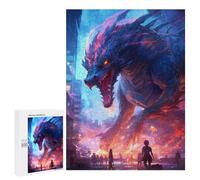 500 PCS Jigsaw Puzzles for Teenagerss City Under Dragon's Shadow Jigsaws for Adults Relax Games Wall Decoration Help The Brain Exercise 500 PCS