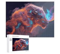 500 PCS Jigsaw Puzzles for Teenagerss Colorful Bull in Abstract Art Jigsaw Puzzle Toy Wall Decor Difficult Hard Unique Birthday And Xmas Gifts 500 PCS