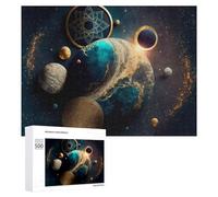 500 PCS Jigsaw Puzzles for Teenagerss Cosmic Harmony Celestial Artistry Jigsaw Puzzle Toy Wall Decor Difficult Hard Unique Birthday And Xmas Gifts 500 PCS