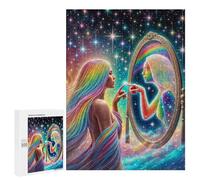 500 PCS Jigsaw Puzzles for Teenagerss Cosmic Mirror Puzzle For Teenagerss Difficult Challenge Educational Challenge Family Fun & Game Night 500 PCS