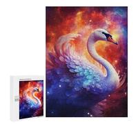 500 PCS Jigsaw Puzzles for Teenagerss Cosmic Swan Fantasy Jigsaw Puzzle Toy Wall Decor Difficult Hard Unique Birthday And Xmas Gifts 500 PCS