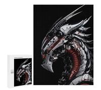 500 PCS Jigsaw Puzzles for Teenagerss Cybernetic Dragon Head Puzzle For Teenagerss Difficult Challenge Educational Challenge Family Fun & Game Night 500 PCS