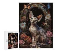 500 PCS Jigsaw Puzzles for Teenagerss Devon Rex Adult Jigsaw Puzzle Anti-Stress Toys Wall Decoration Fun at Home Activities, 500 PCS