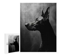 500 PCS Jigsaw Puzzles for Teenagerss Doberman Pinscher Black And White Teenagers Puzzles Brain Teaser Game Enhance Memory Christmas Birthday Gifts 500 PCS