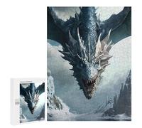 500 PCS Jigsaw Puzzles for Teenagerss Dragon Over Snowy Peaks Puzzle for Adults Relaxing Games Improve Memory Fun Activities at Home 500 PCS
