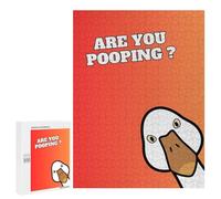 500 PCS Jigsaw Puzzles for Teenagerss Duck Funny Are You Pooping Puzzles for Adults Brain Teaser Game Analysis And Logic Christmas Birthday Gifts 500 PCS