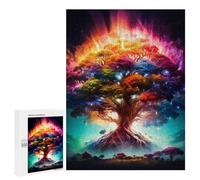 500 PCS Jigsaw Puzzles for Teenagerss Enchanted Cosmic Tree -2 Jigsaws for Adults Relax Games Wall Decoration Help The Brain Exercise 500 PCS