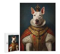 500 PCS Jigsaw Puzzles for Teenagerss English Bull Terrier King Adult Puzzles Hands-on Game Hand Speed Race Fun at Home Activities, 500 PCS