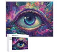 500 PCS Jigsaw Puzzles for Teenagerss Eye Vibrant Visionary Art Jigsaw Puzzle Toy Wall Decor Difficult Hard Unique Birthday And Xmas Gifts 500 PCS