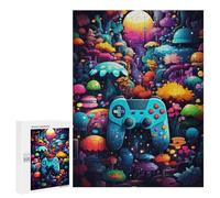 500 PCS Jigsaw Puzzles for Teenagerss Fantasy Mushroom Forest with Game Controller -1 Jigsaw Puzzle Toy Wall Decor Difficult Hard Unique Birthday And Xmas Gifts 500 PCS